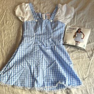 Blue and white checker dress for Halloween